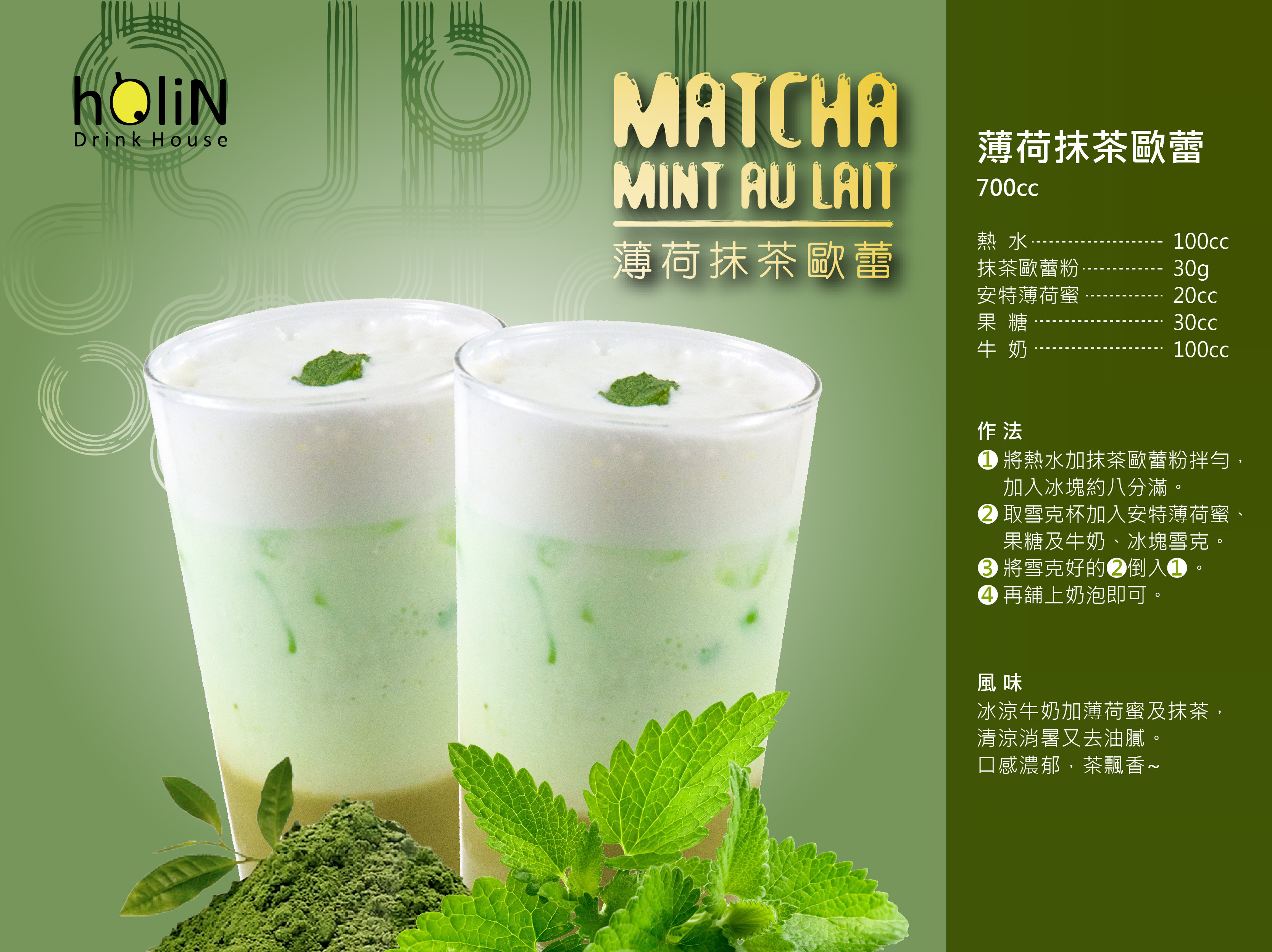 Matcha Mint Au Lait